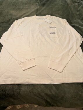 New Mens XXL TALL ABERCROMBIE AND FITCH Heavyweight Graphic Pocket long sleeve.